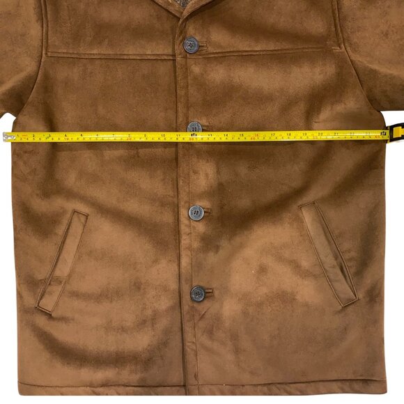 Weatherproof XL Faux Suede Sherpa Bomber Jacket w/ Phone Pouch - Picture 7 of 9